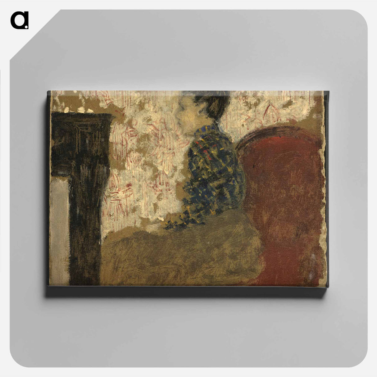 Woman Sitting by the Fireside - エドゥアール ヴュイヤール Canvas.