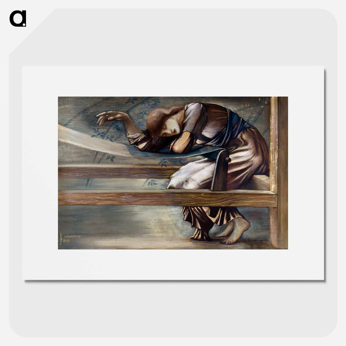 The Briar Rose Series - Study for 'The Garden Court' - エドワード バーン ジョーンズ Poster.