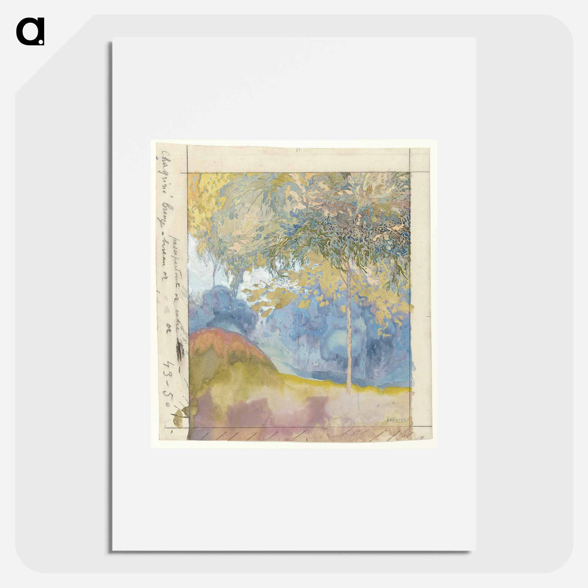 Boomrijk landschap - ジョルジュ ド フィール Poster.