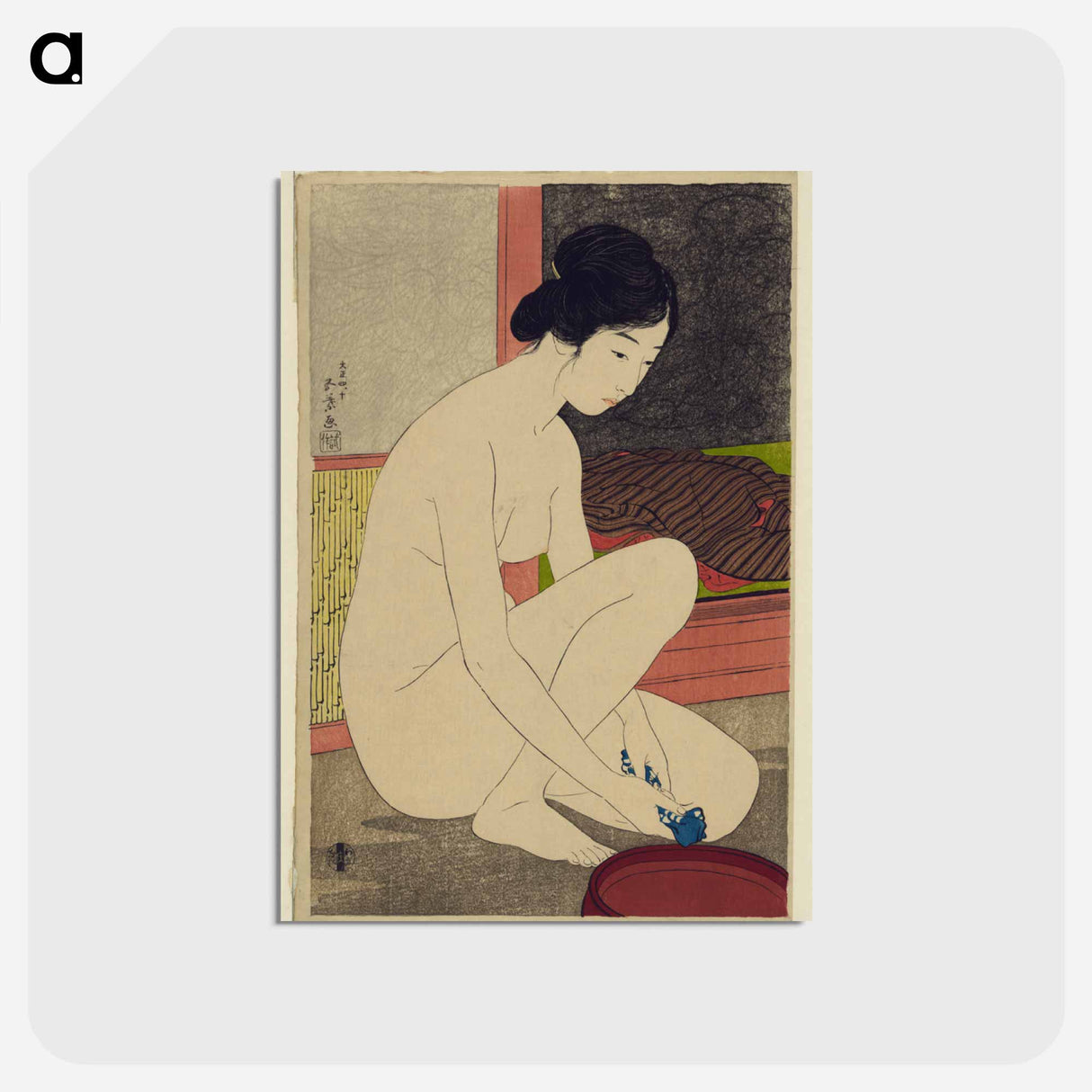 アートポストカード-Woman after Bath - The Model Tomi after Bath
- 橋口 五葉 Postcard.