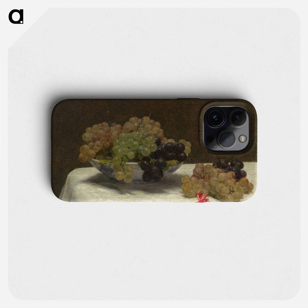Still Life with Grapes and a Carnation - アンリ ファンタン ラトゥール Phone Case.