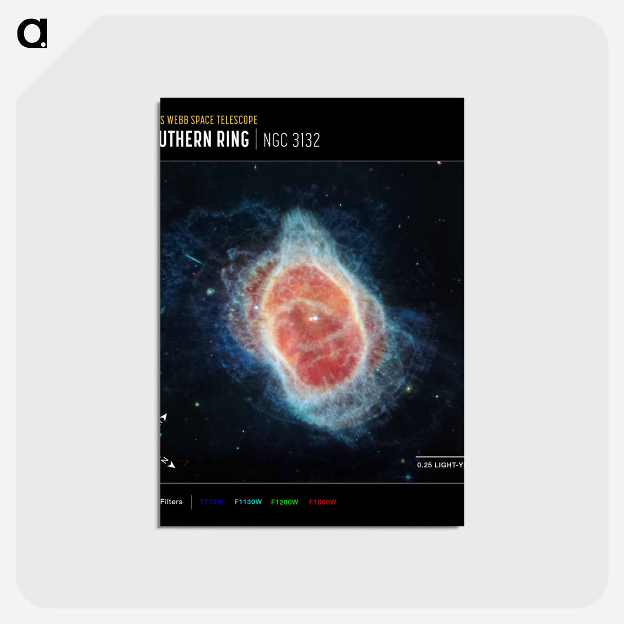 アートポストカード-Southern Ring Nebula
- ジェームズ ウェッブ宇宙望遠鏡 Postcard.
