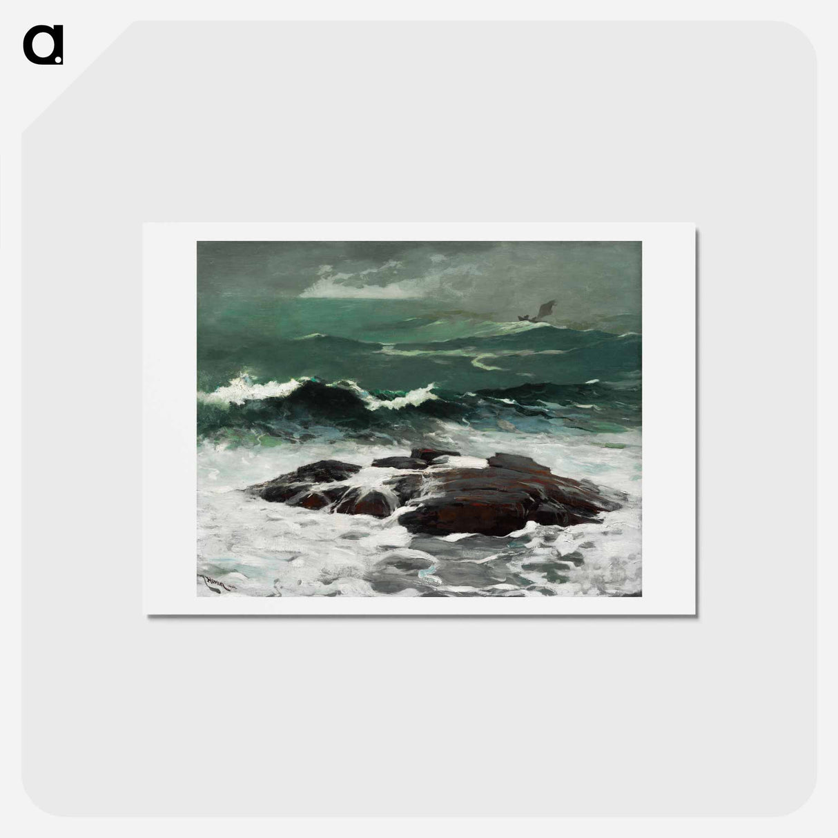 アートポストカード-Summer Squall - ウィンスロー ホーマー Postcard.