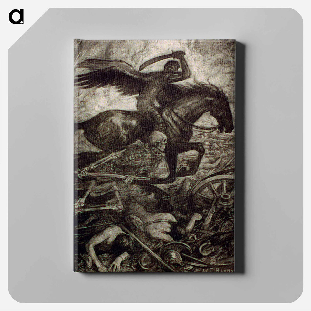 What death takes from those who fall enters into those who are left standing - Wladyslaw Theodor Benda Canvas.