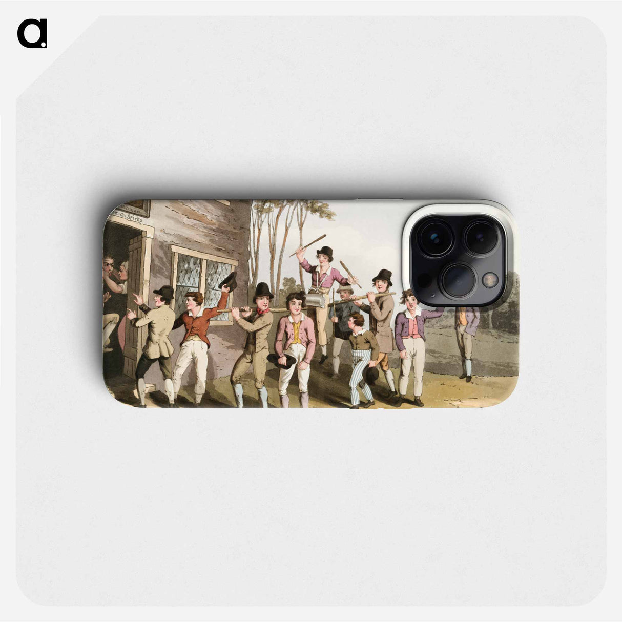 Illustration of riding the stang - 19世紀のヨークシャー Phone Case.