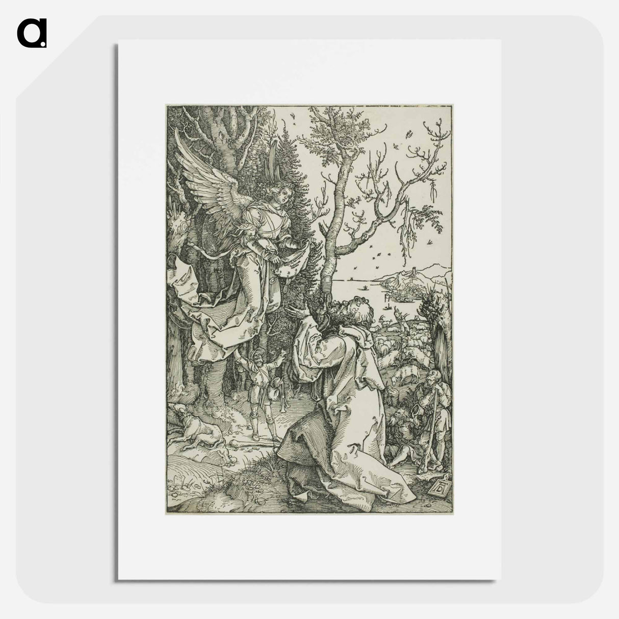 Joachim and the Angel - アルブレヒト デューラー Poster.