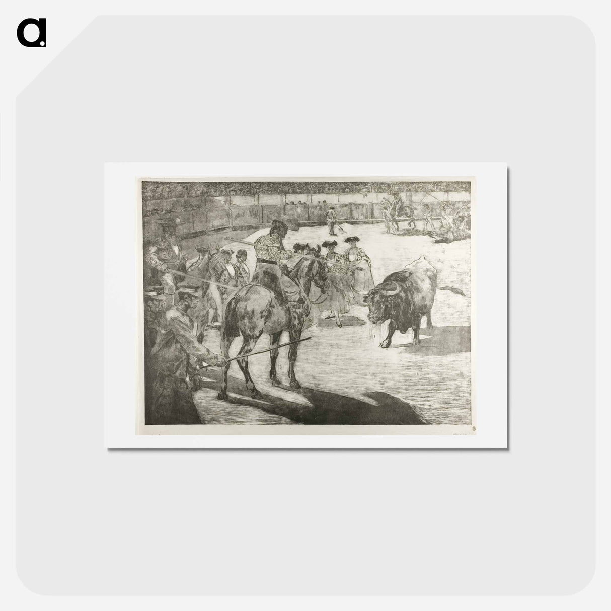 アートポストカード-Bull-Fight - アレクサンドル ルノア Postcard.