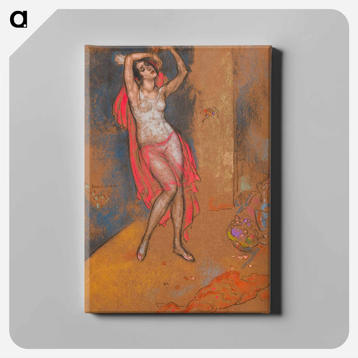 Standing Nude woman. Anna Pavlova in Oriental Fantasy by William Penhallow Henderson. - 不思議の国のアリス Canvas.