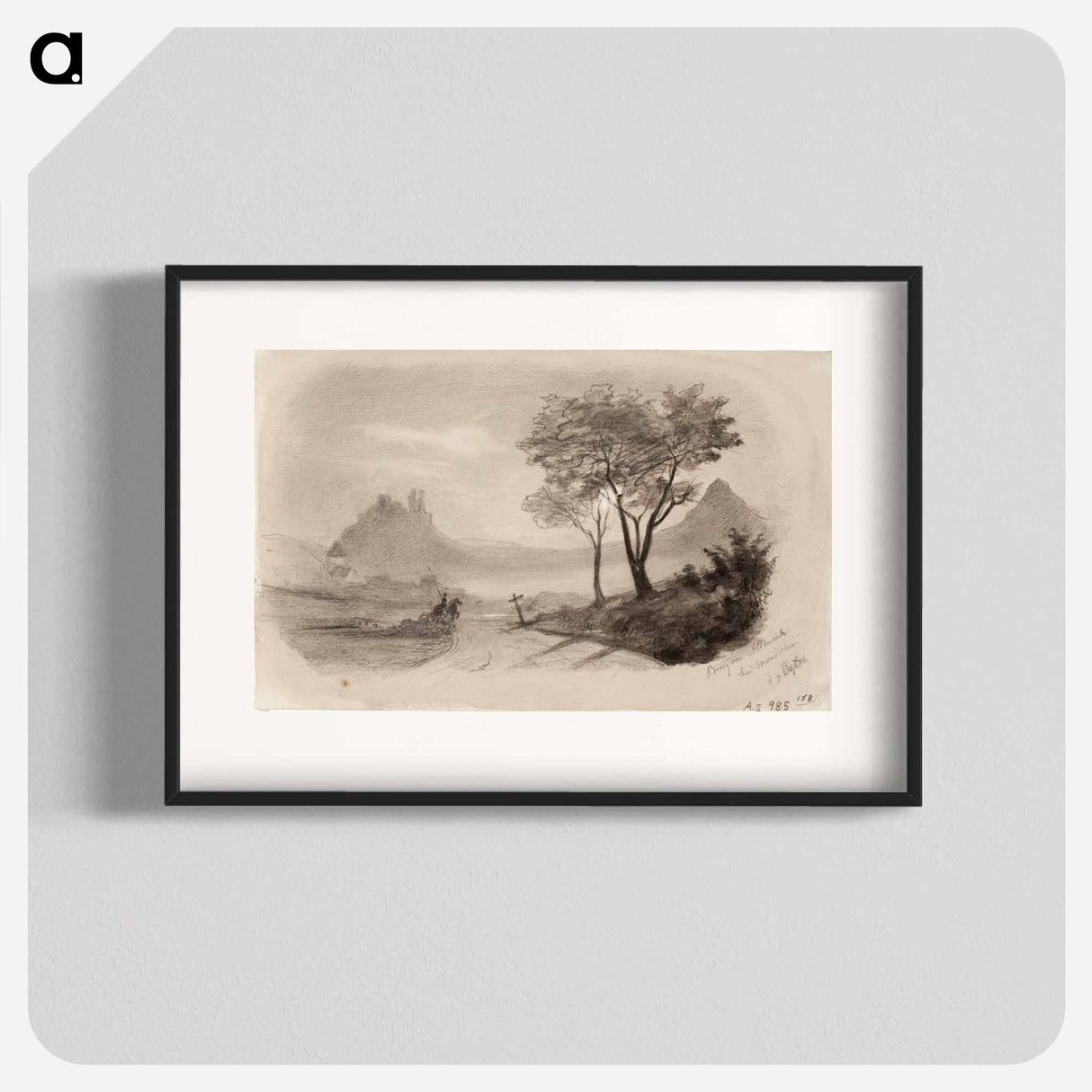 Altenahrin linna kuutamossa - アンダース エクマン Poster.