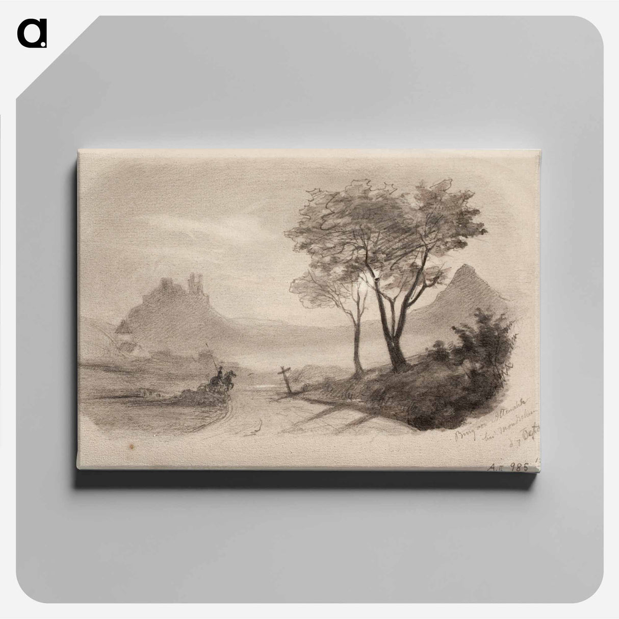 Altenahrin linna kuutamossa - アンダース エクマン Canvas.