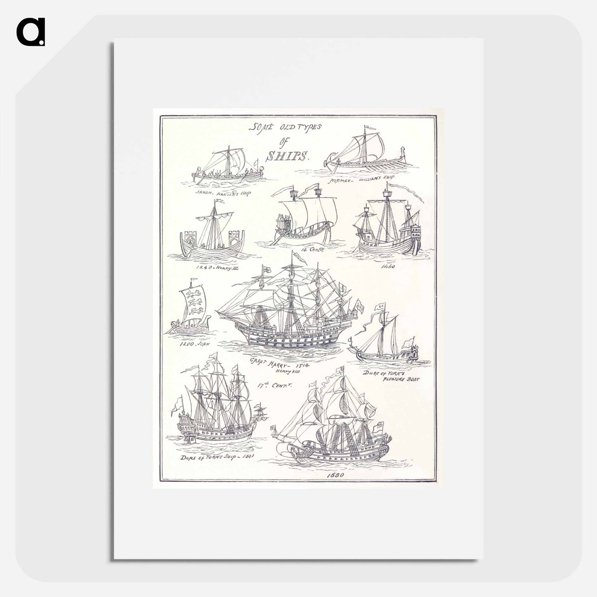 Sea Pictures - アンティーク地図 Poster.