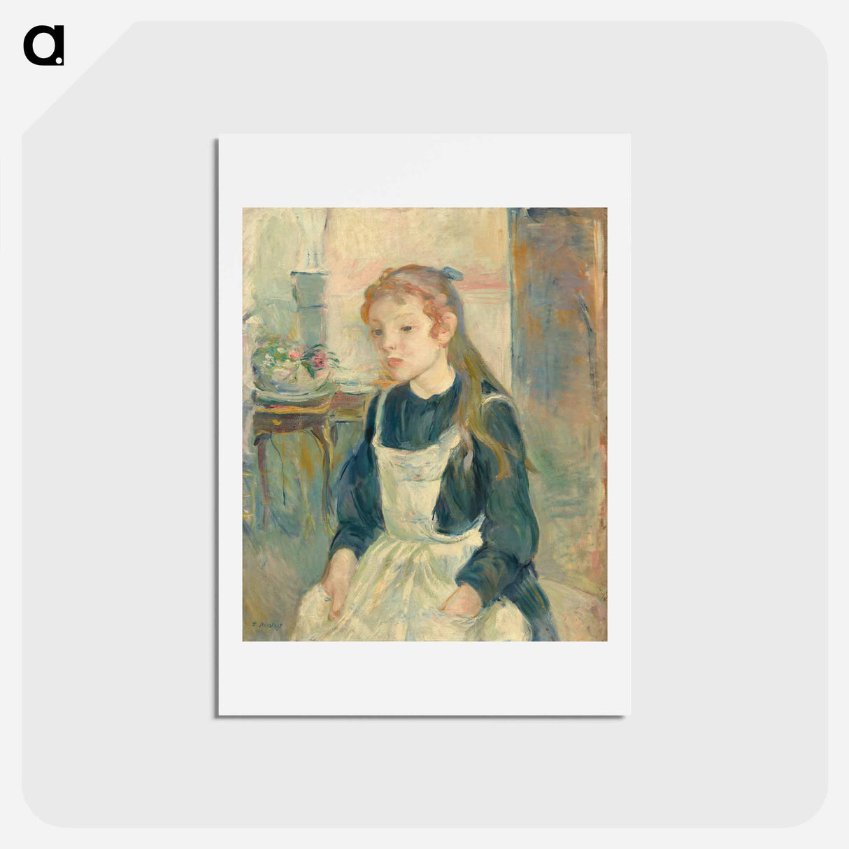 アートポストカード-Young Girl with an Apron
- ベルト モリゾ Postcard.
