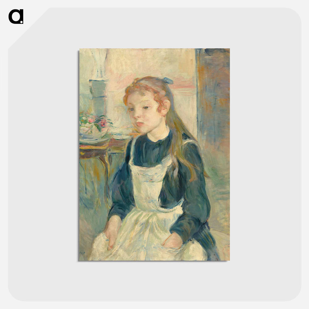 アートポストカード-Young Girl with an Apron
- ベルト モリゾ Postcard.