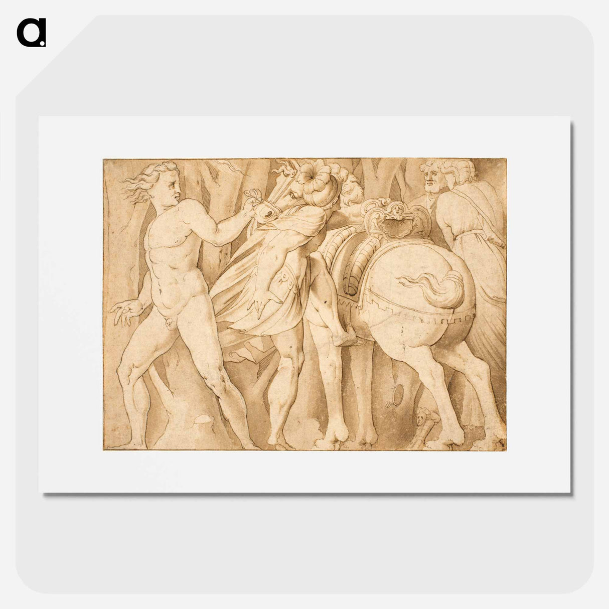 Scene from Roman history - カラヴァッジョ Poster.