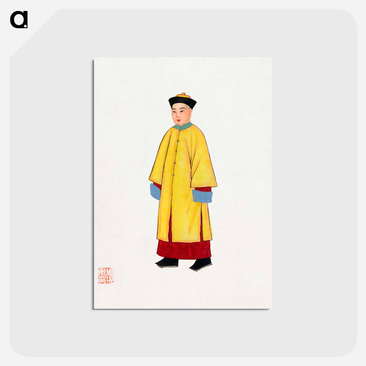 アートポストカード-Man in Yellow Priest Robe
- 中国の衣装 Postcard.