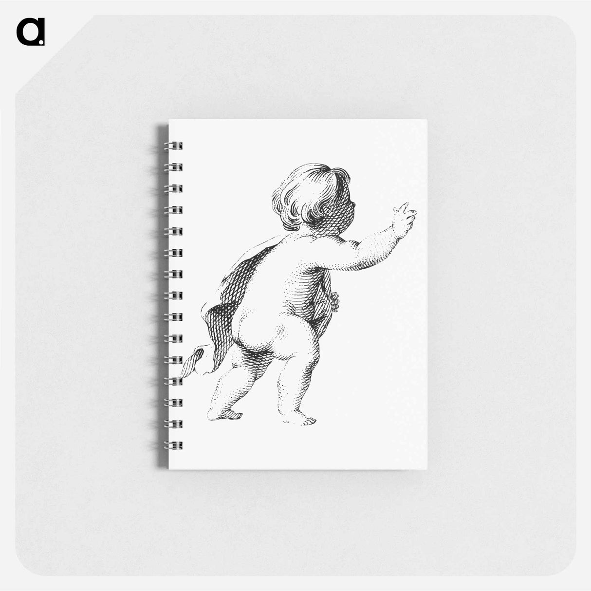 アートメモ帳-Cherub from Zes putti tonen een doek met tekst
- コルネリス プロース ファン アムステル Memo.