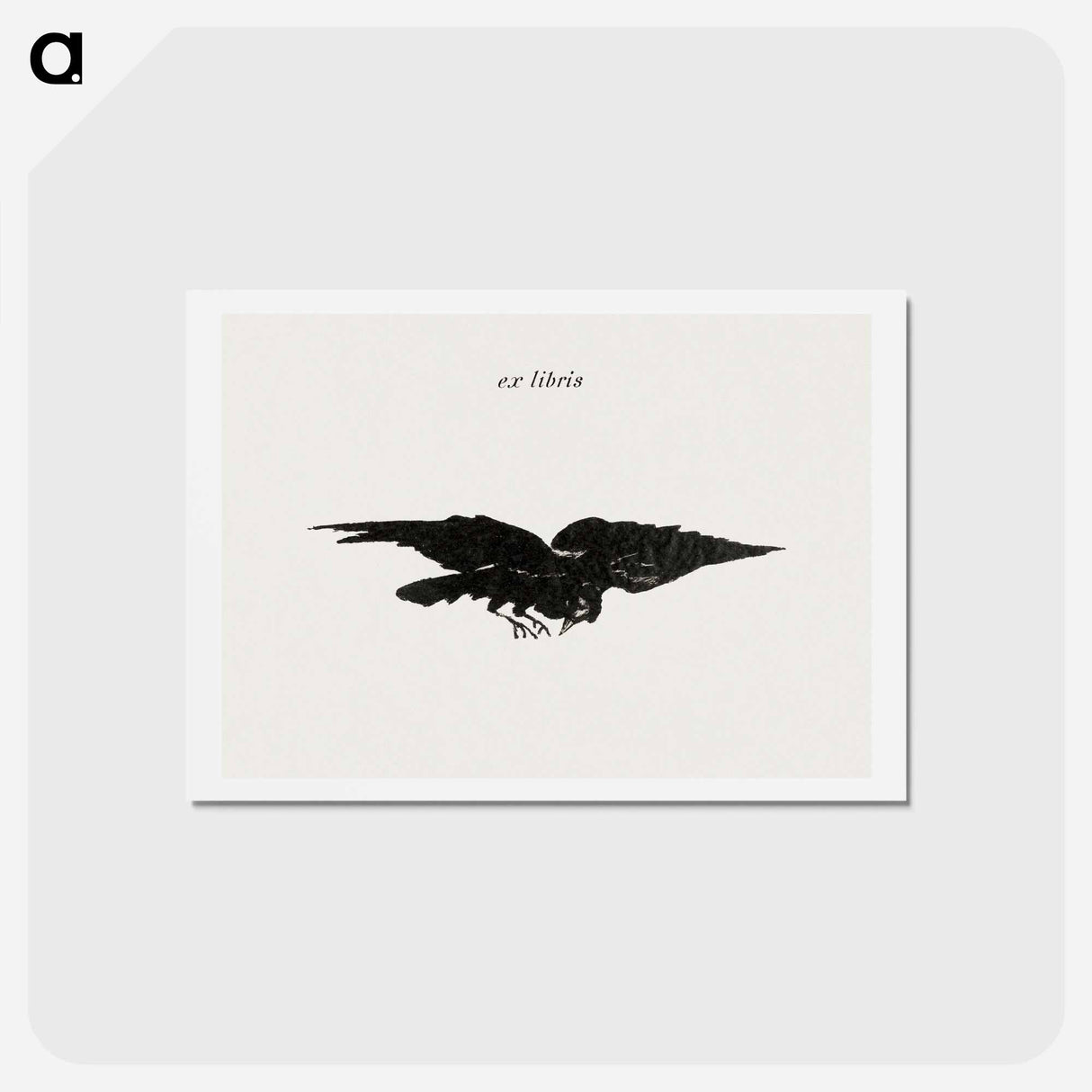 アートポストカード-Flying Raven - エドゥアール マネ Postcard.