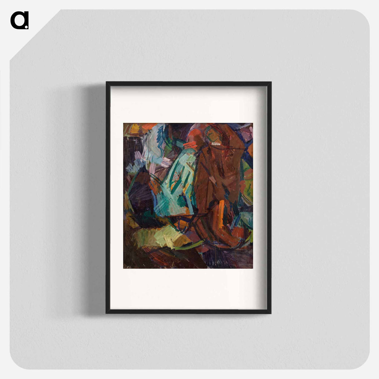 Sketch after Delacroix's "Dante and Vergil" - エドヴァルド ウェイ Poster.