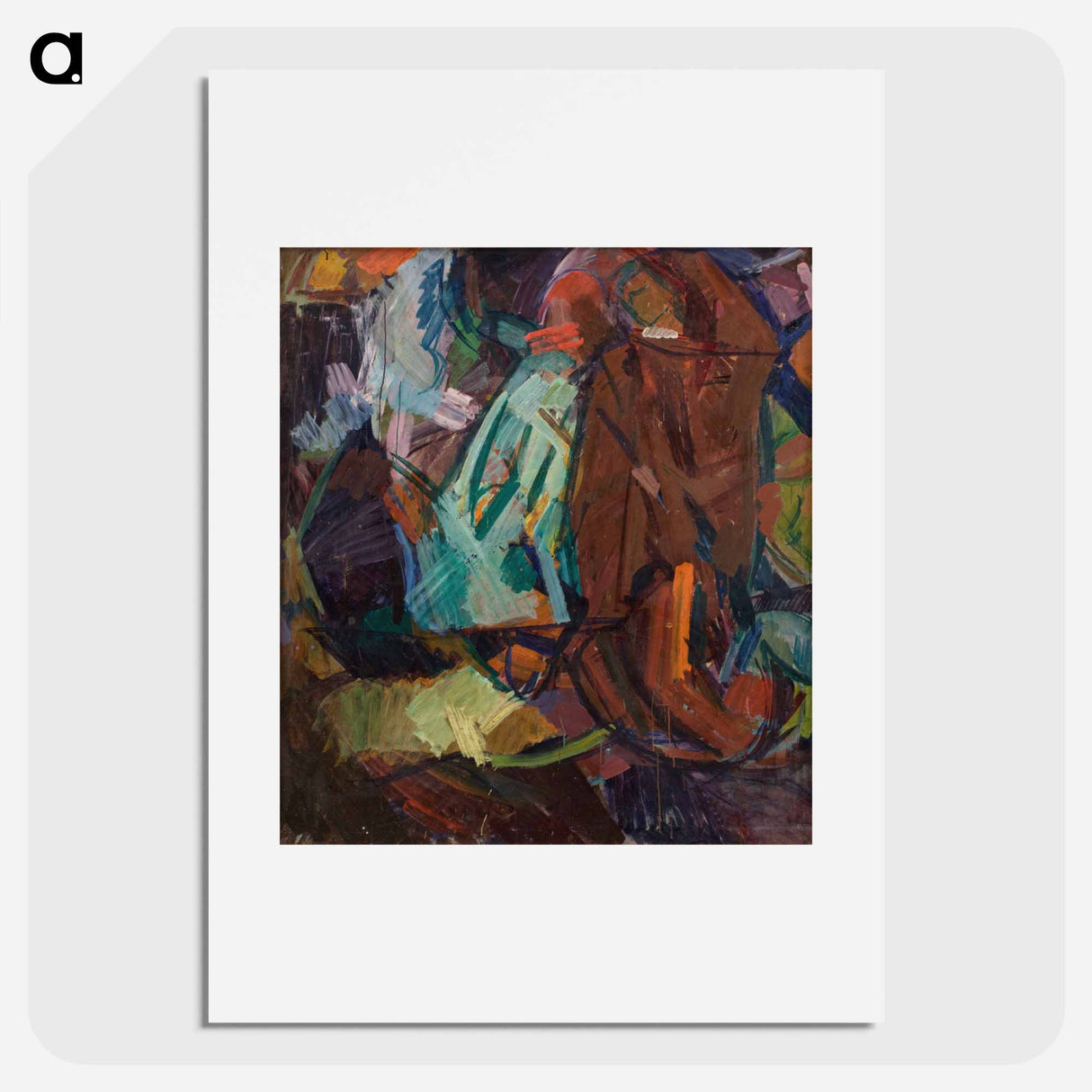 Sketch after Delacroix's "Dante and Vergil" - エドヴァルド ウェイ Poster.