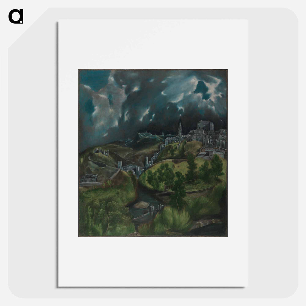 View of Toledo - エル グレコ Poster.