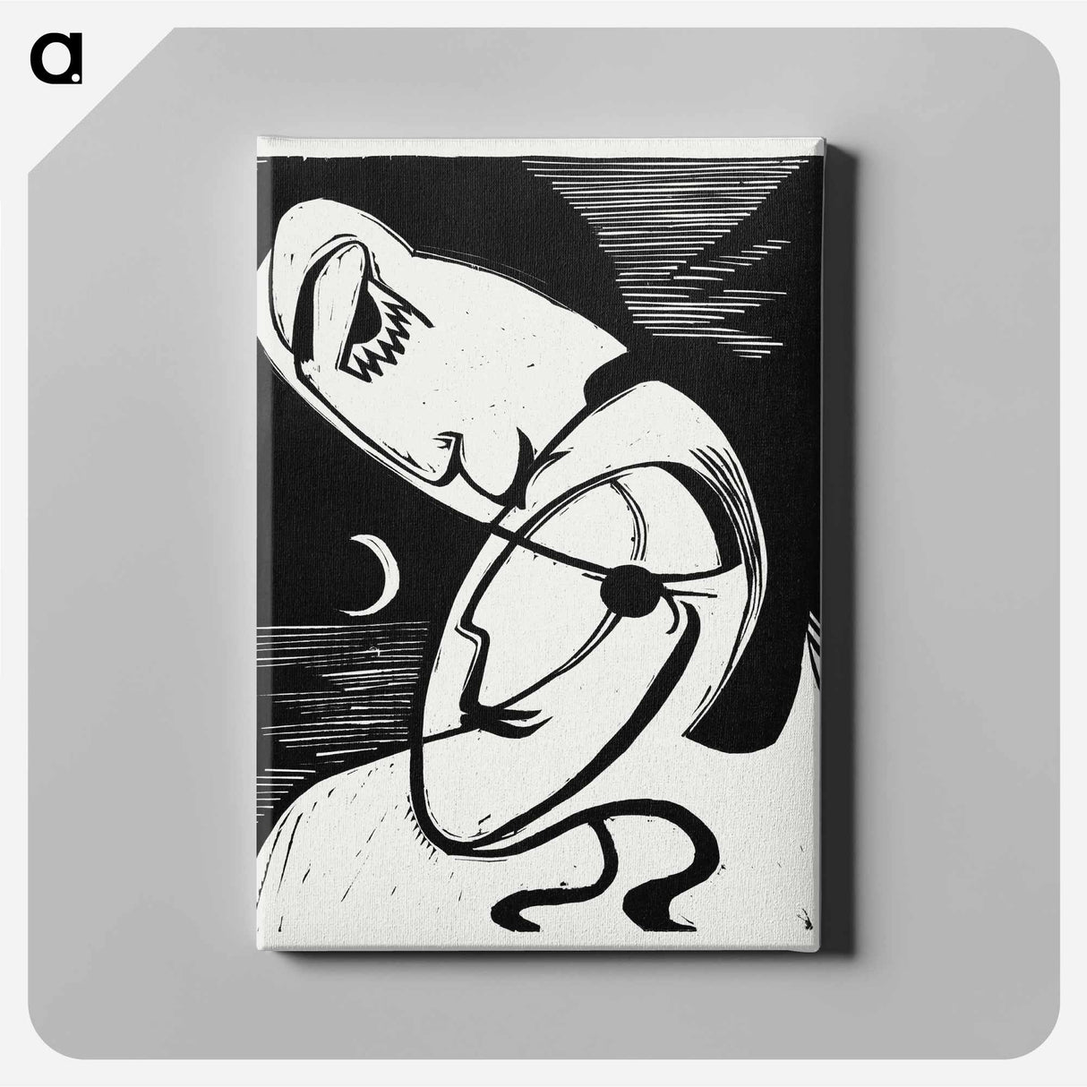 アートパネル-The Kiss - エルンスト ルートヴィヒ キルヒナー Canvas.