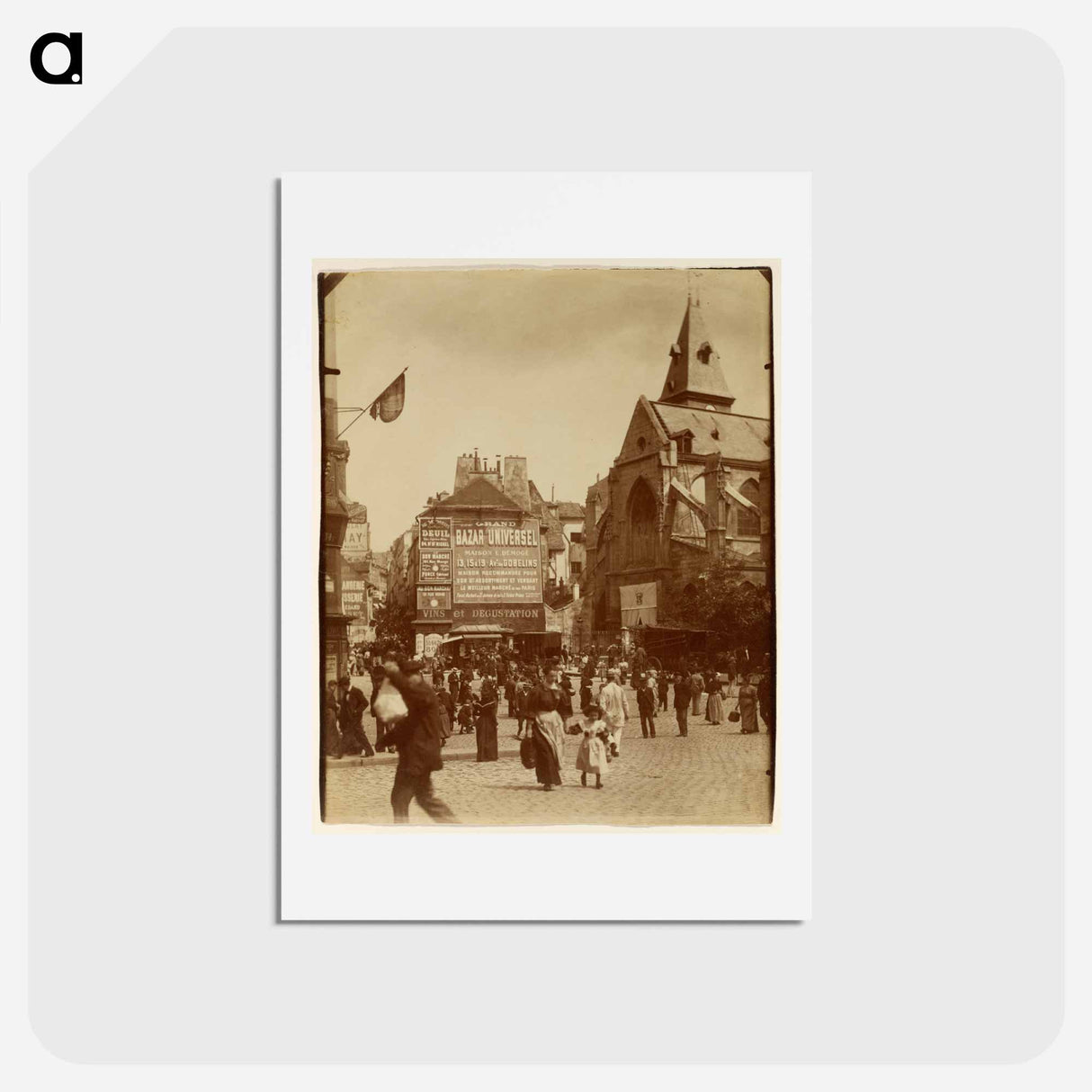 アートポストカード-Place Saint-Médard
- ウジェーヌ アジェ Postcard.
