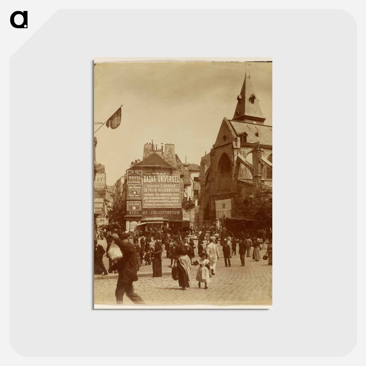 アートポストカード-Place Saint-Médard
- ウジェーヌ アジェ Postcard.