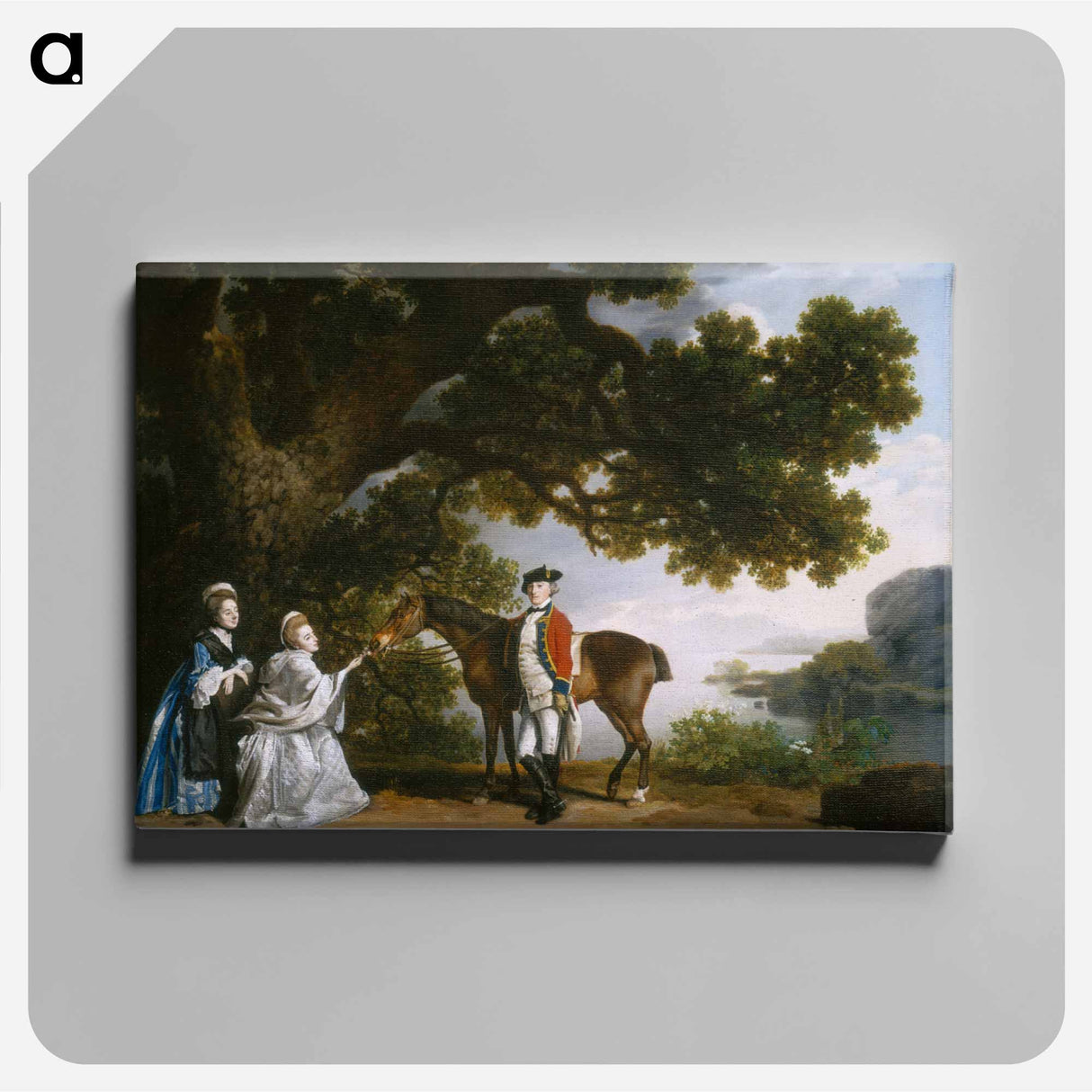 アートパネル-Captain Samuel Sharpe Pocklington with His Wife, Pleasance, and possibly His Sister, Frances
- ジョージ スタッブス Canvas.
