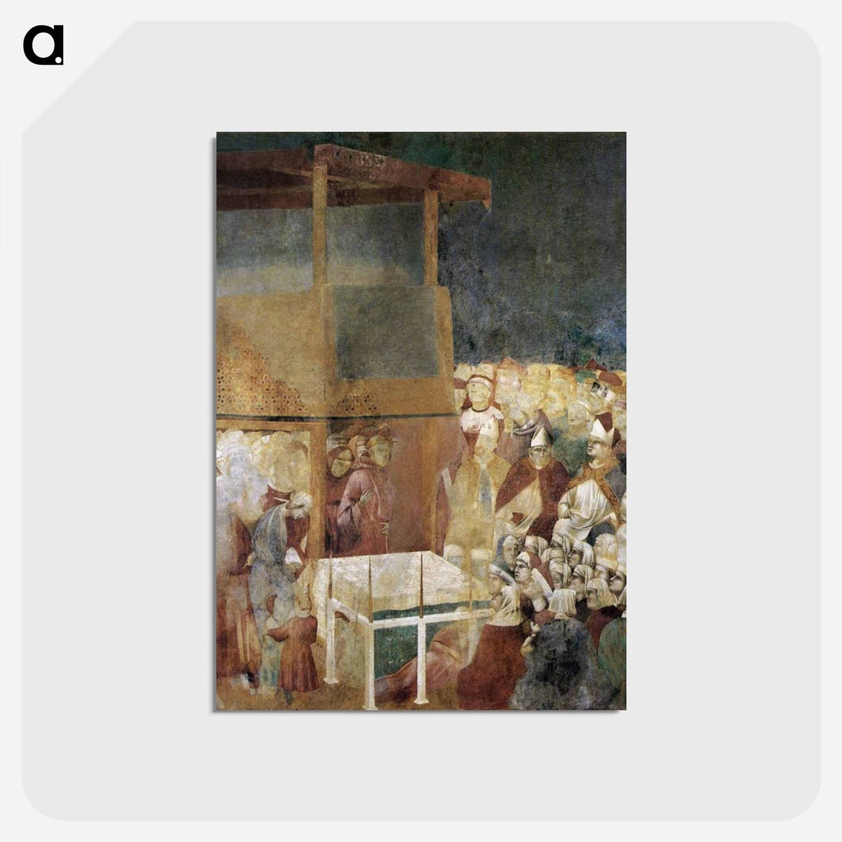 アートポストカード-Canonization of St Francis - ジョット ディ ボンドーネ Postcard.