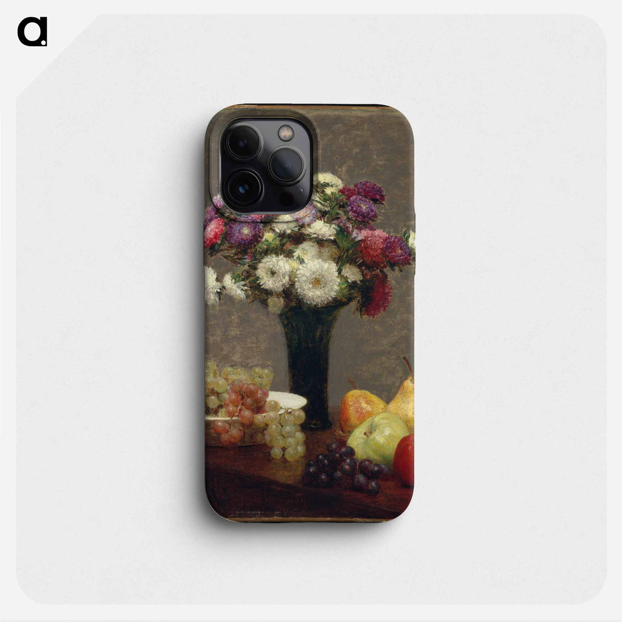 Asters and Fruit on a Table - アンリ ファンタン ラトゥール Phone Case.