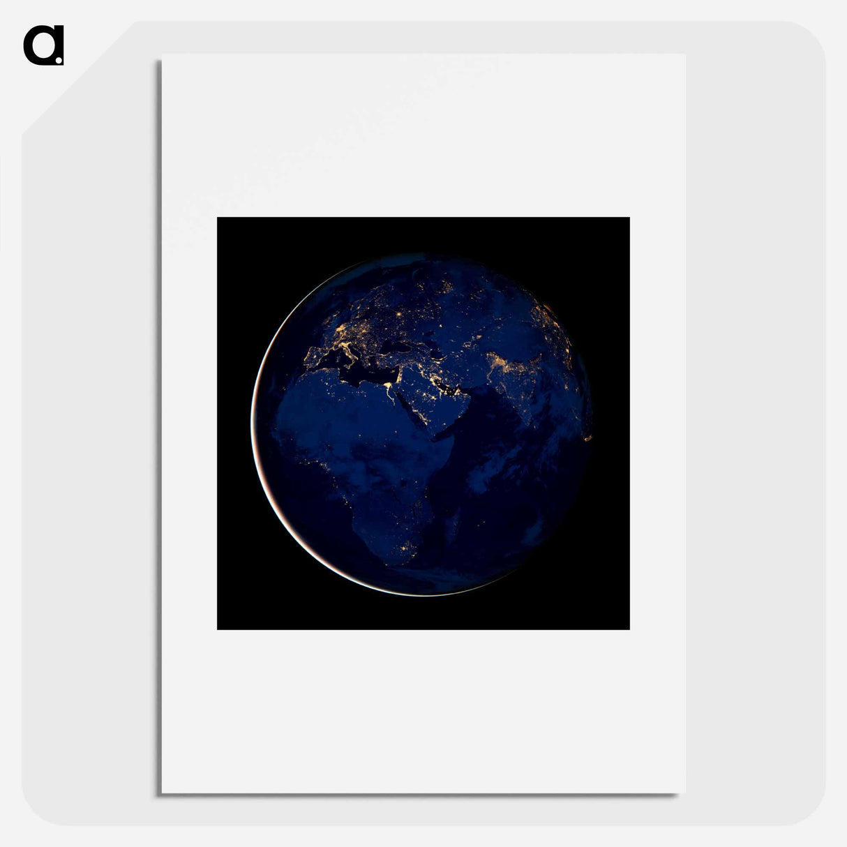 アートポスター-Nocturnal Hemispheric View
- 地球 Poster.