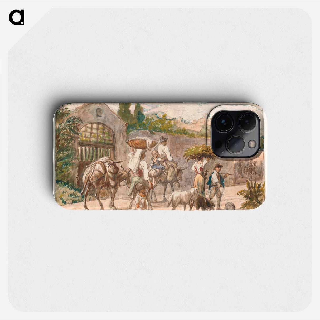 Peasants on their way to Rome - Wilhelm Marstrand Phone Case.