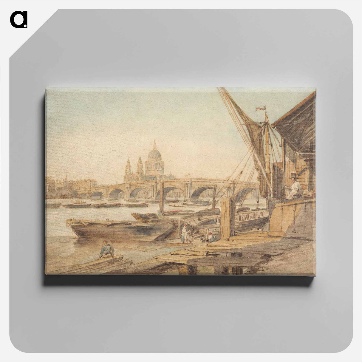 St. Paul's Cathedral and Blackfriar's Bridge - ウィリアム ヘンリー ハント Canvas.