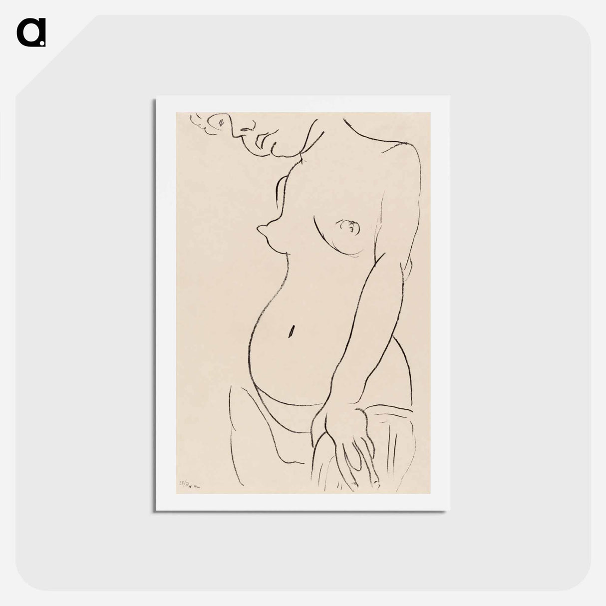 アートポストカード-Naked woman showing her breasts
- イェール大学アートギャラリー Postcard.