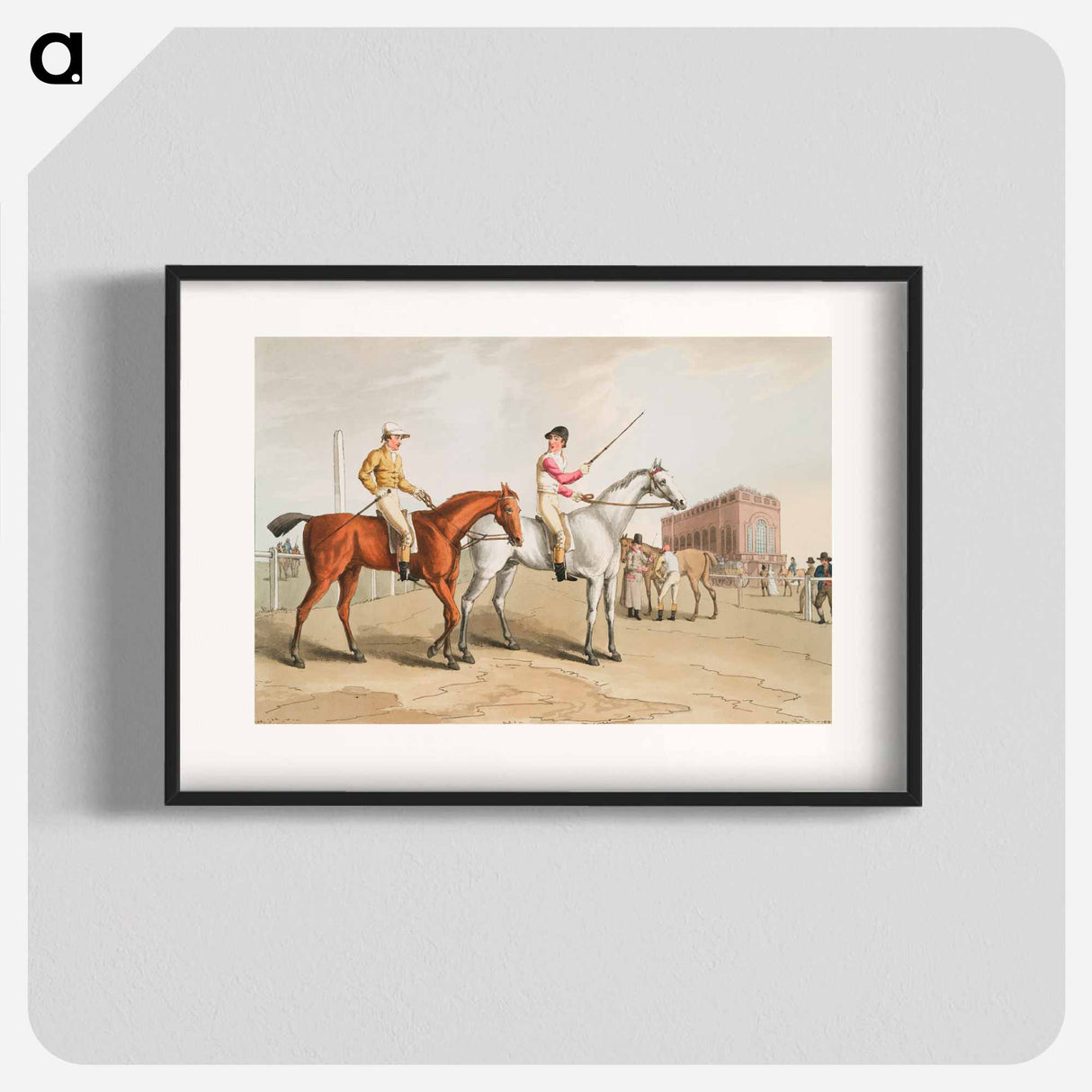 Illustration of jockies from The Costume of Yorkshire - 19世紀のヨークシャー Poster.