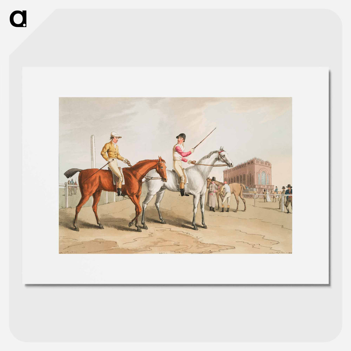 Illustration of jockies from The Costume of Yorkshire - 19世紀のヨークシャー Poster.