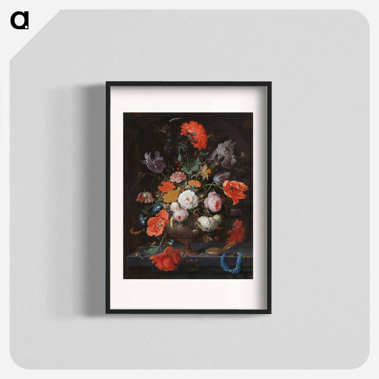 Original image from the Rijksmuseum - エイブラハム ミニョン Poster.