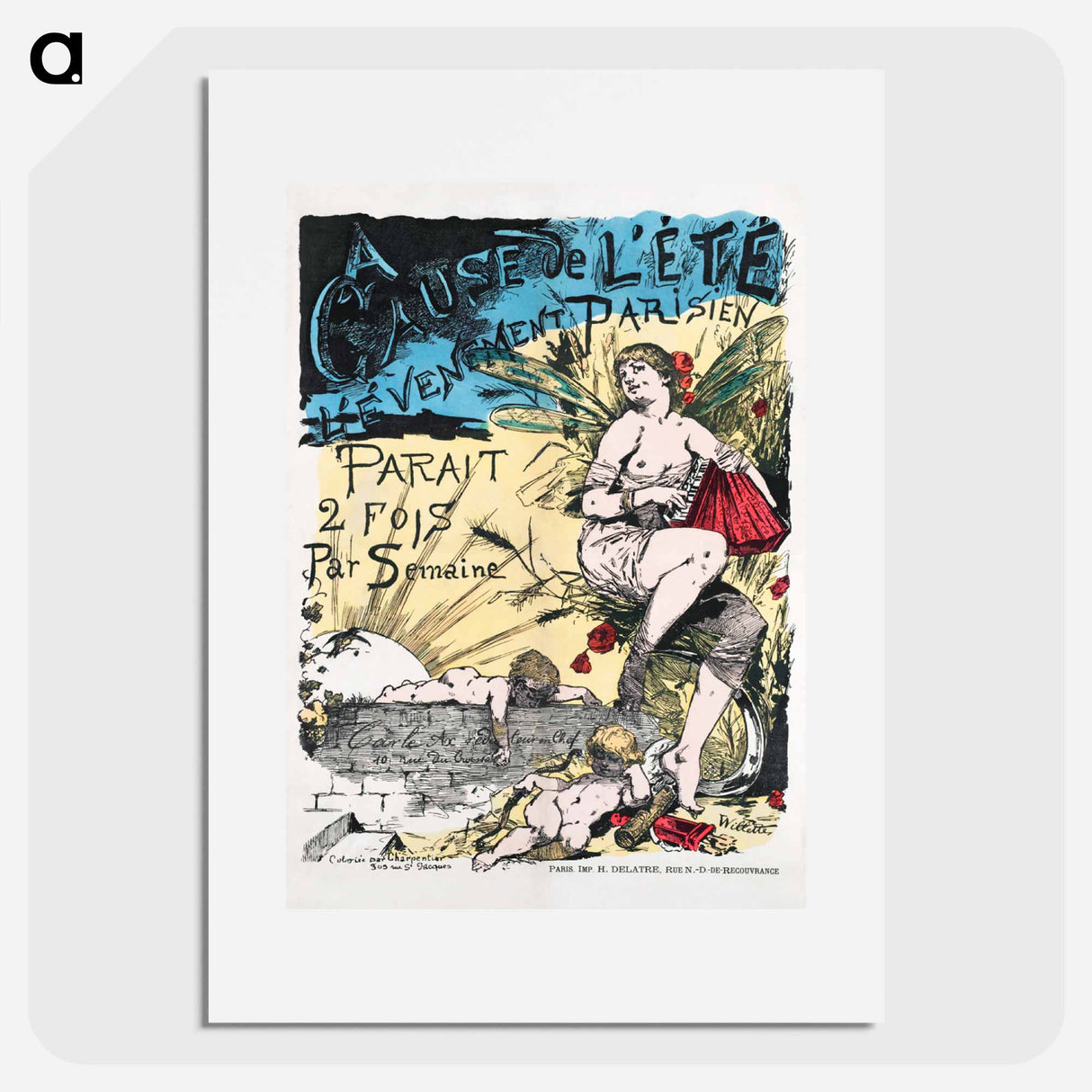 A cause de l'été, l'Evénement parisien paraît 2 fois par semaine - アドルフ レオン ウィレット Poster.