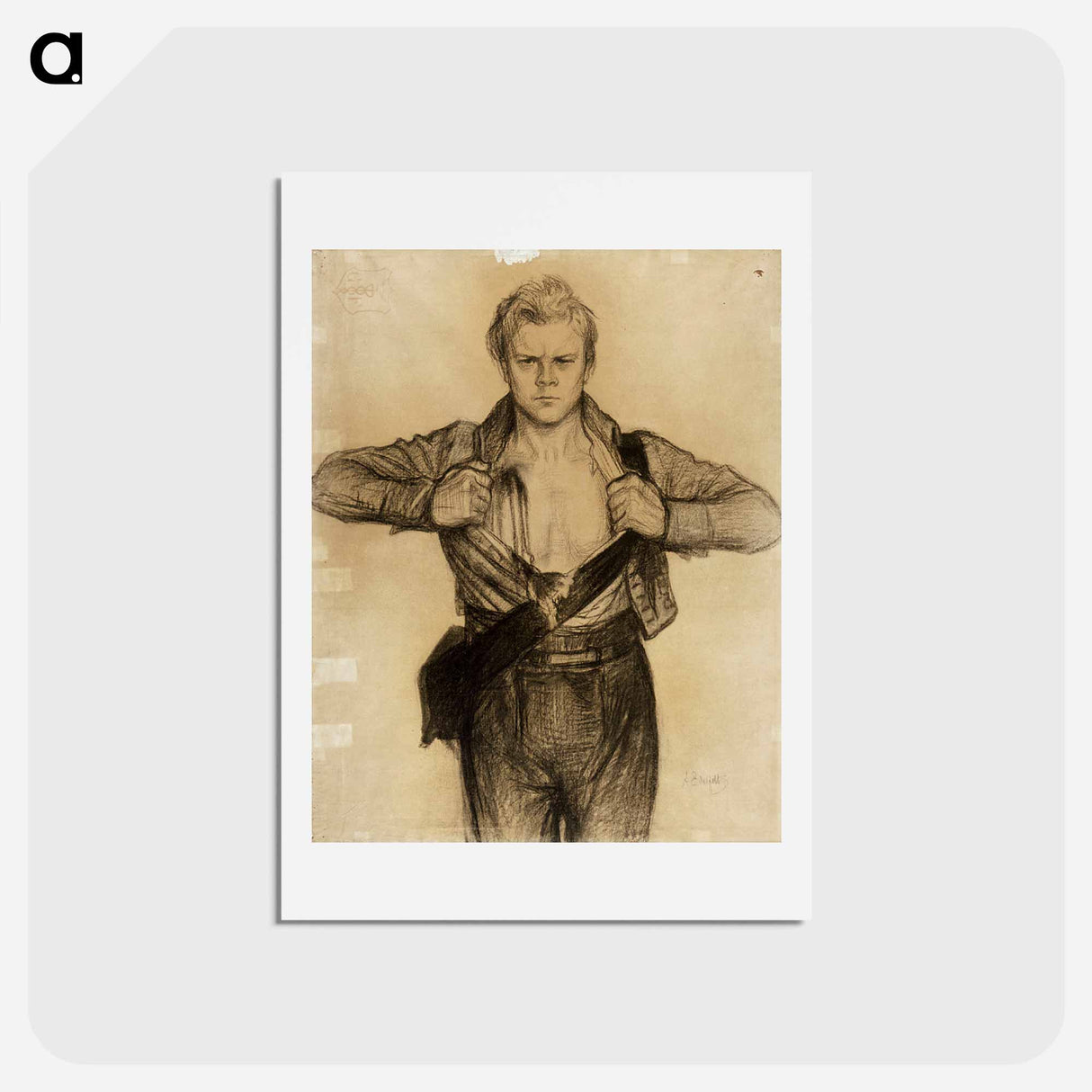 The wounded soldier from the poem döbeln at jutas - アルバート エーデルフェルト Postcard.