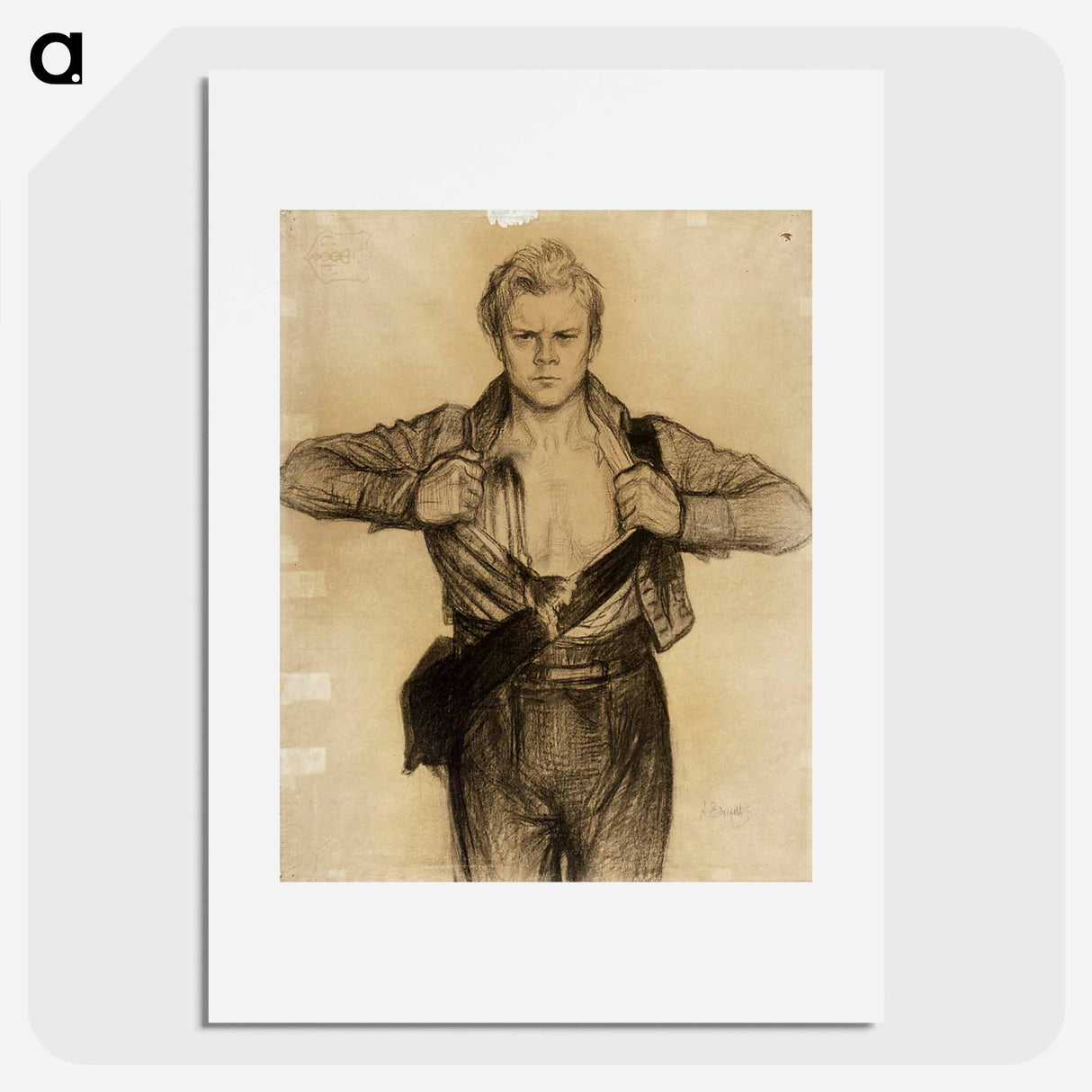 The wounded soldier from the poem döbeln at jutas - アルバート エーデルフェルト Poster.