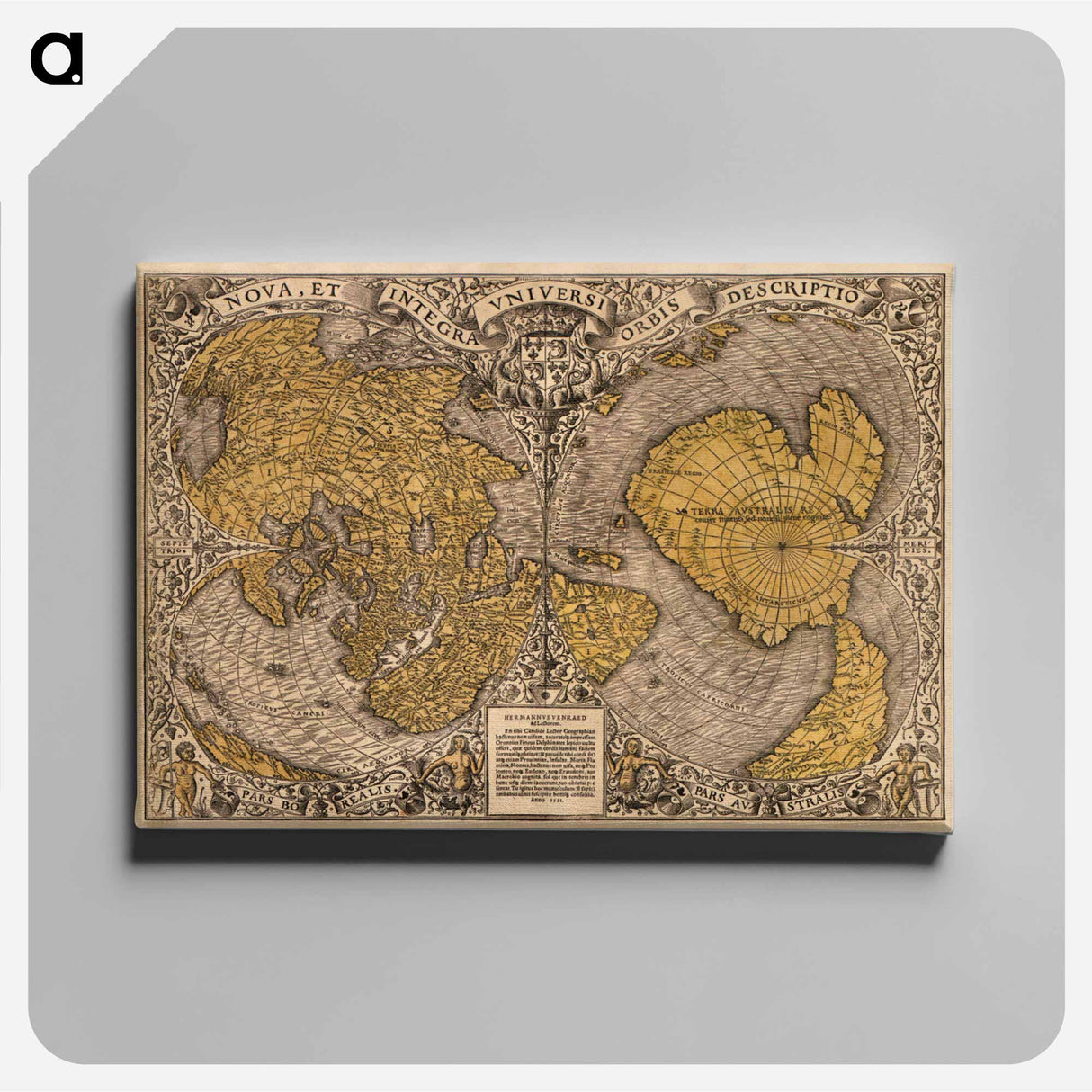 Noua, et integra uniuersi orbis descriptio - アンティーク地図 Canvas.