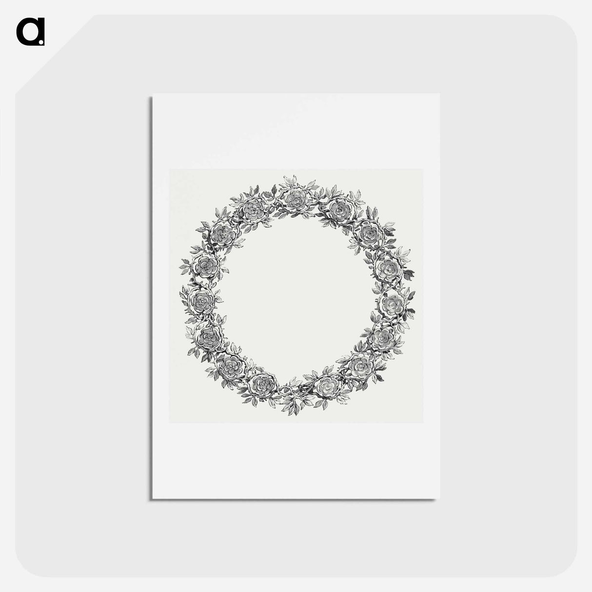 アートポストカード-Floral Wreath from Maria met Christuskind
- コルネリス プロース ファン アムステル Postcard.