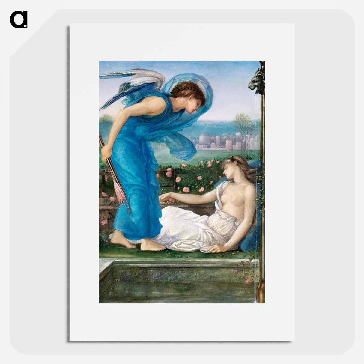 Cupid and Psyche - エドワード バーン ジョーンズ Poster.