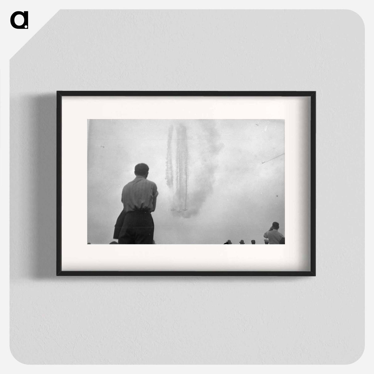 Airplane demonstration in the skies above Hendon, London - エリック リー ジョンソン Poster.