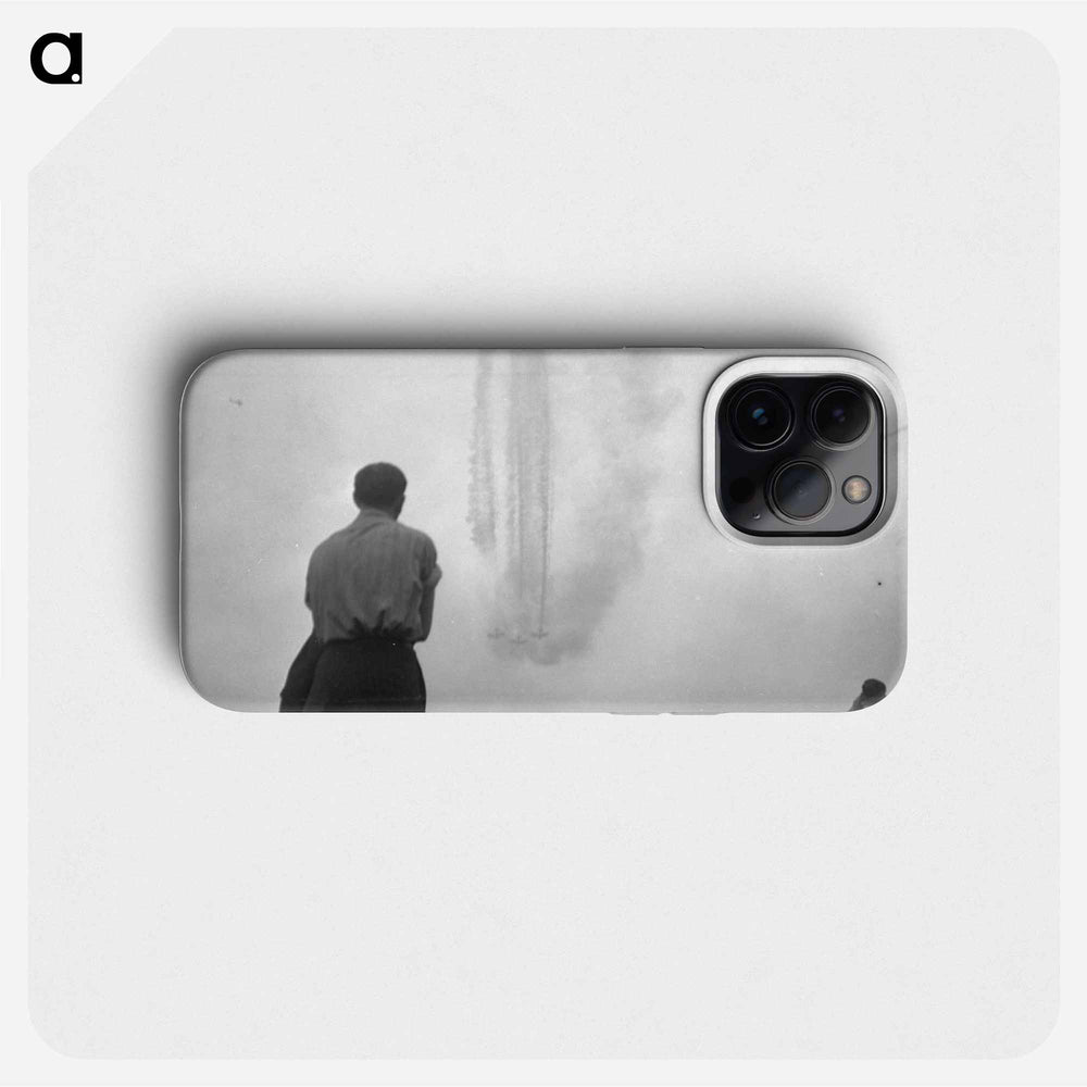 Airplane demonstration in the skies above Hendon, London - エリック リー ジョンソン Phone Case.