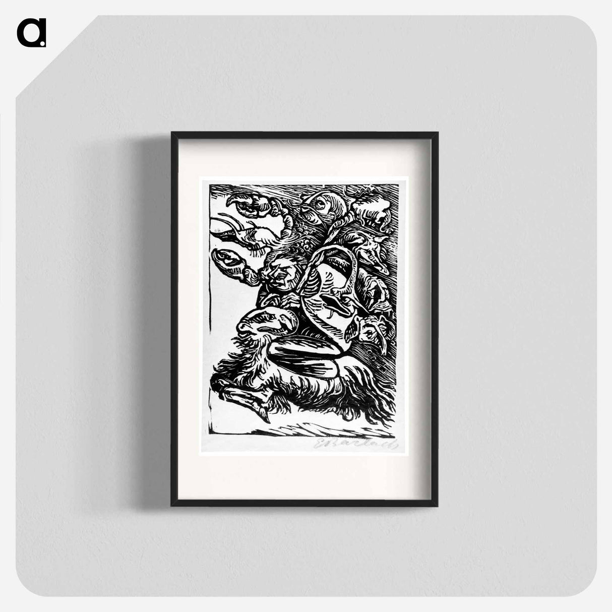 Urian riding - エルンスト ハインリヒ バルラッハ Poster.