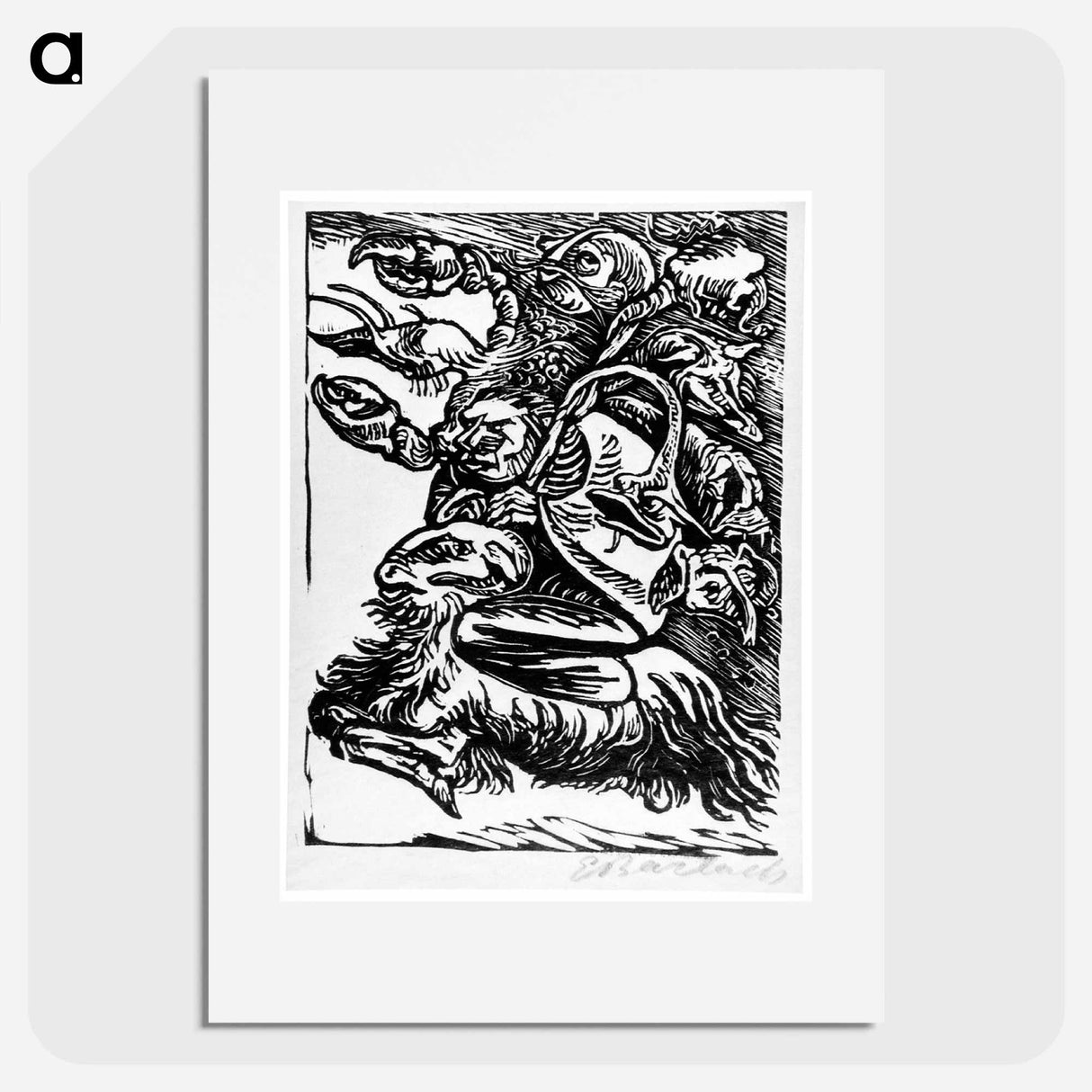 Urian riding - エルンスト ハインリヒ バルラッハ Poster.