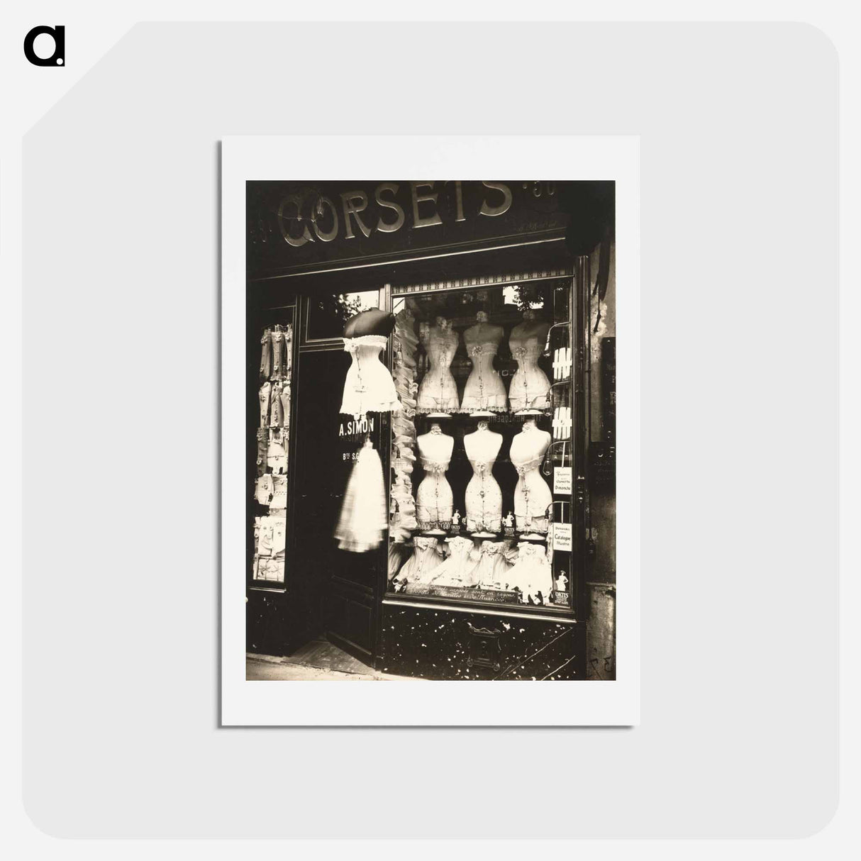 アートポストカード-Boulevard de Strasbourg, Corsets
- ウジェーヌ アジェ Postcard.