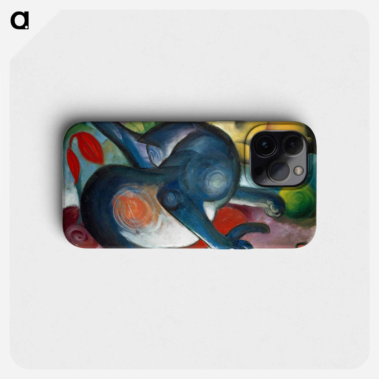 Two cats, blue and yellow - Franz Marc Phone Case.