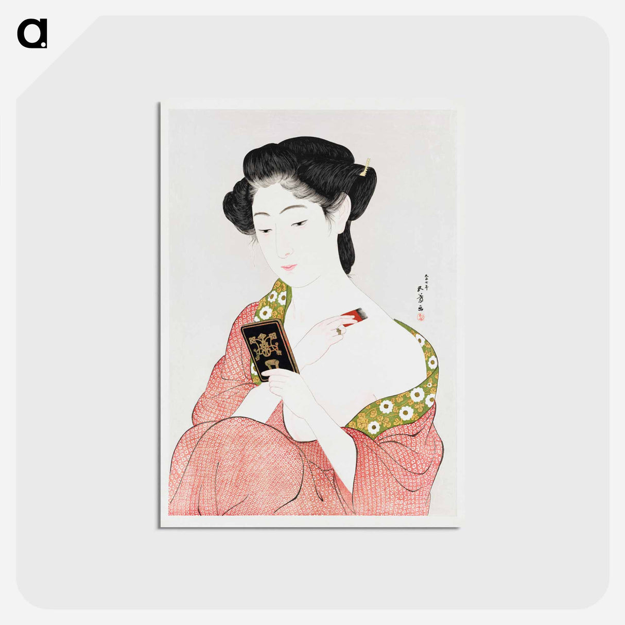アートポストカード-Woman Applying Powder
- 橋口 五葉 Postcard.
